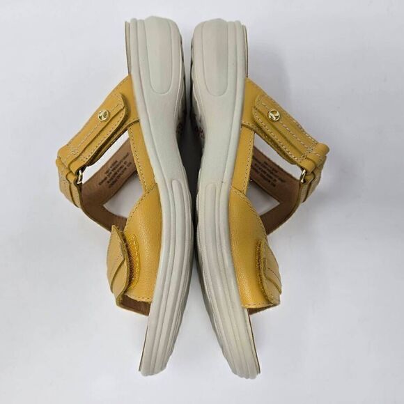 REVERE RIO LEATHER FRENCH MUSTARD ORTHOTIC COMFORT SANDALS WOMENS SIZE 10 M EUC - Picture 6 of 7